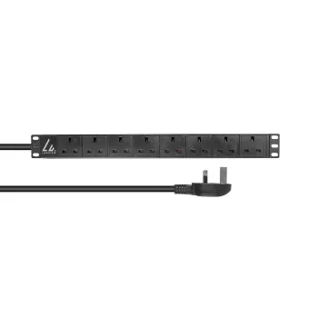 Lanview LVR-3MUK-SPD-UK8 unidad de distribución de corriente (PDU) 8 salidas AC 1,4U negra