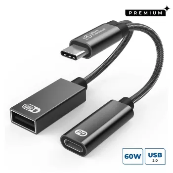 Adaptador de cable de vídeo Microconnect MC-USBC-CFAF 0,13 m conector macho a conector hembra