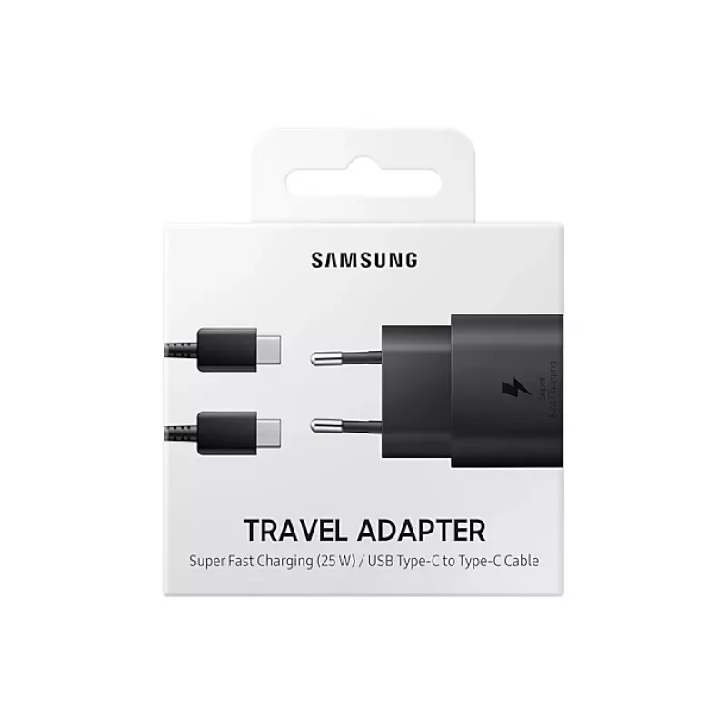 Fuente de alimentación/cargador Samsung EP-TA800NBEG para interior/exterior 25 W negro