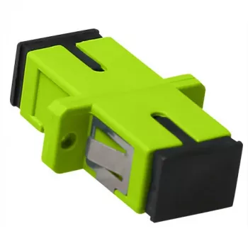 Adaptador de fibra óptica SC-SC simplex ACT multimodo OM5, SC/SC, verde, multimodo, cerámica de circonio, OM5, 1 ud.
