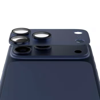 Cristal protector de cámara PanzerGlass Fender Deep Blue para iPhone 17 Pro Max, silicona, resistente a arañazos y golpes