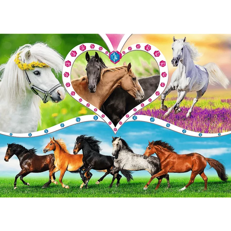 Trefl Puzle 200 piezas, Hermosos caballos (13248)