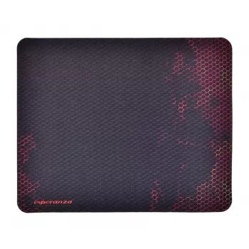 Alfombrilla de ratón ESPERANZA EGP101R — poliéster gaming, talla S 250×200×2 mm, base antideslizante, superficie estampada naranja