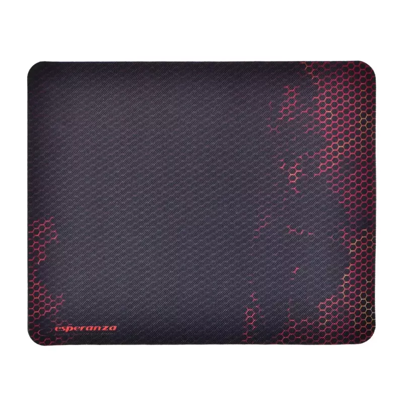 Alfombrilla de ratón ESPERANZA EGP101R — poliéster gaming, talla S 250×200×2 mm, base antideslizante, superficie estampada naranja