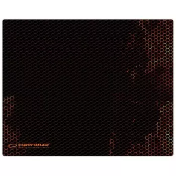 Alfombrilla de ratón ESPERANZA EGP101R — poliéster gaming, talla S 250×200×2 mm, base antideslizante, superficie estampada naranja