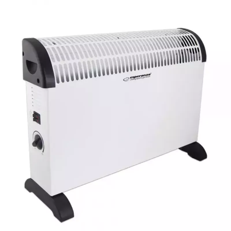 Calefactor convector eléctrico ESPERANZA EHH008 — 2000 W, 3 niveles de potencia, termostato ajustable, blanco