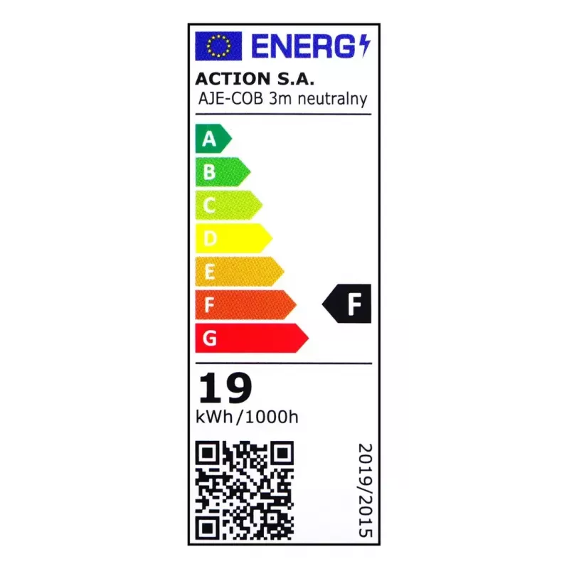 Tira LED universal ActiveJet AJE-COB 3 m blanco neutro 1850 lm 19 W IP20