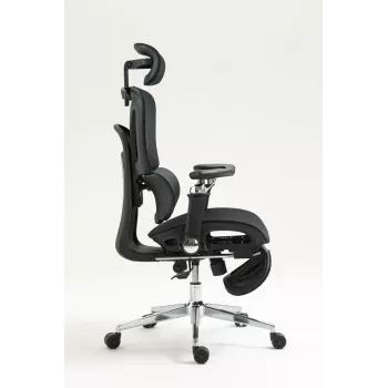 Silla de oficina ergonómica ActiveJet YK848 — asiento y respaldo de malla, negra, respaldo 50,5×57 cm, anchura de asiento 48,5 cm