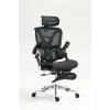Silla de oficina ergonómica ActiveJet YK848 — asiento y respaldo de malla, negra, respaldo 50,5×57 cm, anchura de asiento 48,5 cm