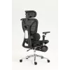 Silla de oficina ergonómica ActiveJet YK848 — asiento y respaldo de malla, negra, respaldo 50,5×57 cm, anchura de asiento 48,5 cm
