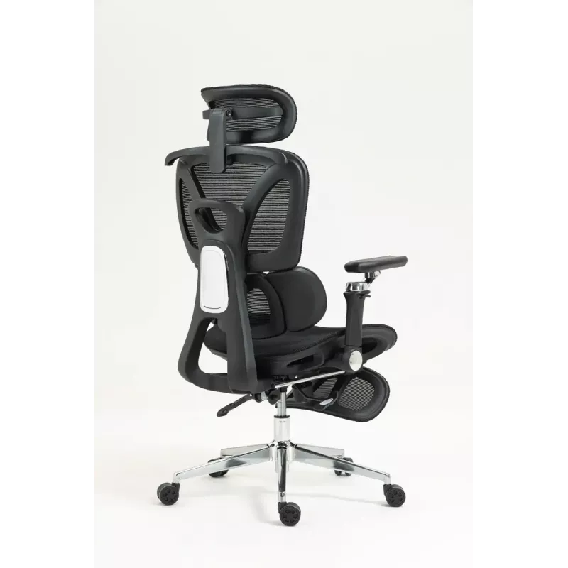 Silla de oficina ergonómica ActiveJet YK848 — asiento y respaldo de malla, negra, respaldo 50,5×57 cm, anchura de asiento 48,5 cm