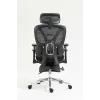 Silla de oficina ergonómica ActiveJet YK848 — asiento y respaldo de malla, negra, respaldo 50,5×57 cm, anchura de asiento 48,5 cm