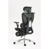 Silla de oficina ergonómica ActiveJet YK848 — asiento y respaldo de malla, negra, respaldo 50,5×57 cm, anchura de asiento 48,5 cm