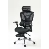 Silla de oficina ergonómica ActiveJet YK848 — asiento y respaldo de malla, negra, respaldo 50,5×57 cm, anchura de asiento 48,5 cm