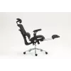 Silla de oficina ergonómica ActiveJet YK848 — asiento y respaldo de malla, negra, respaldo 50,5×57 cm, anchura de asiento 48,5 cm