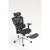 Silla de oficina ergonómica ActiveJet YK848 — asiento y respaldo de malla, negra, respaldo 50,5×57 cm, anchura de asiento 48,5 cm