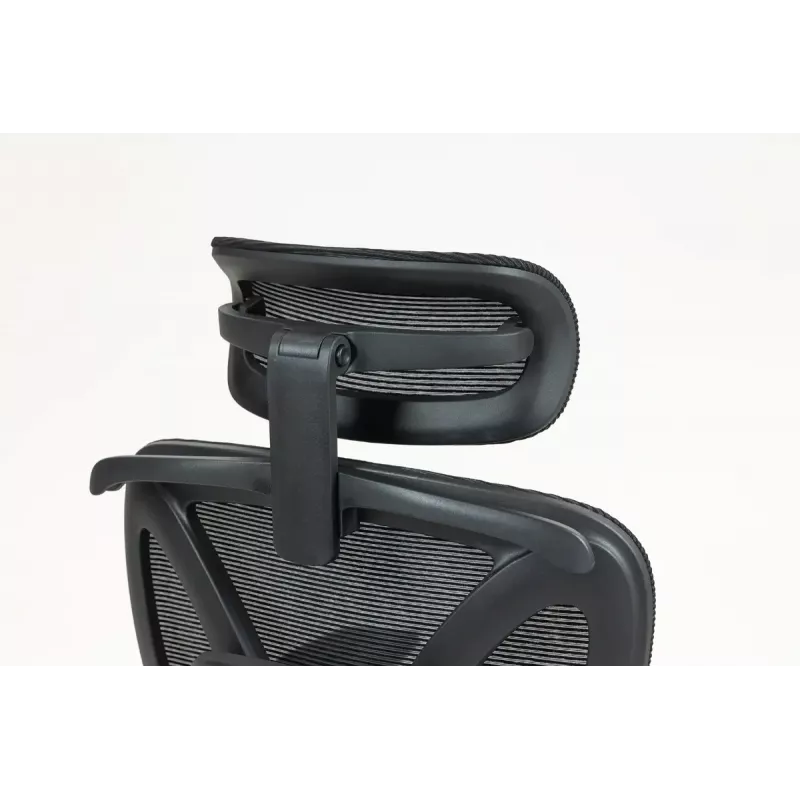 Silla de oficina ergonómica ActiveJet YK848 — asiento y respaldo de malla, negra, respaldo 50,5×57 cm, anchura de asiento 48,5 cm