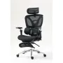 Silla de oficina ergonómica ActiveJet YK848 — asiento y respaldo de malla, negra, respaldo 50,5×57 cm, anchura de asiento 48,5 cm
