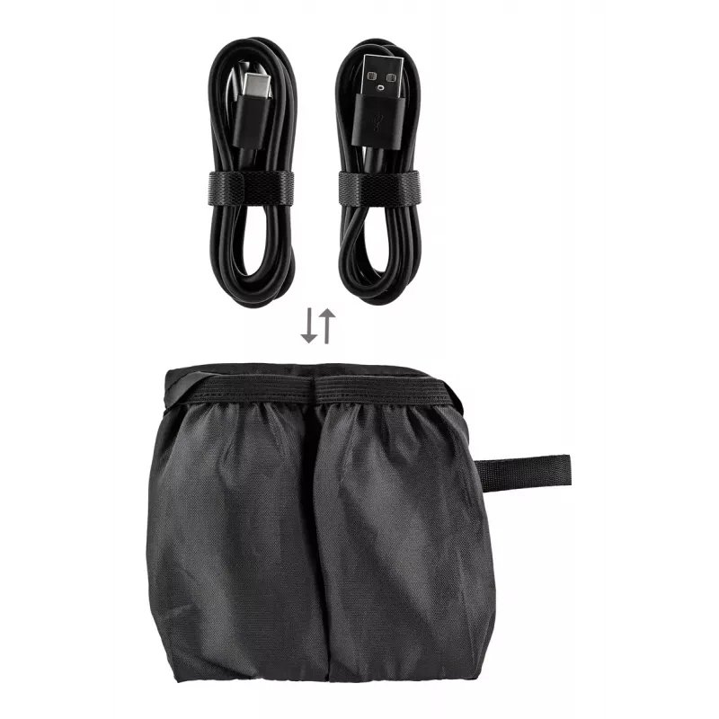 Aparato de masaje por compresión para drenaje linfático de piernas ActiveJet ACM-PLUS-A1 S – a batería 25 W, batería integrada, 330×840×60 mm, negro/naranja