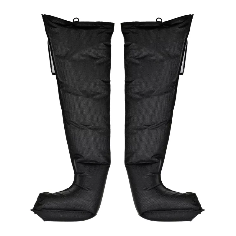 Aparato de masaje por compresión para drenaje linfático de piernas ActiveJet ACM-PLUS-A1 S – a batería 25 W, batería integrada, 330×840×60 mm, negro/naranja
