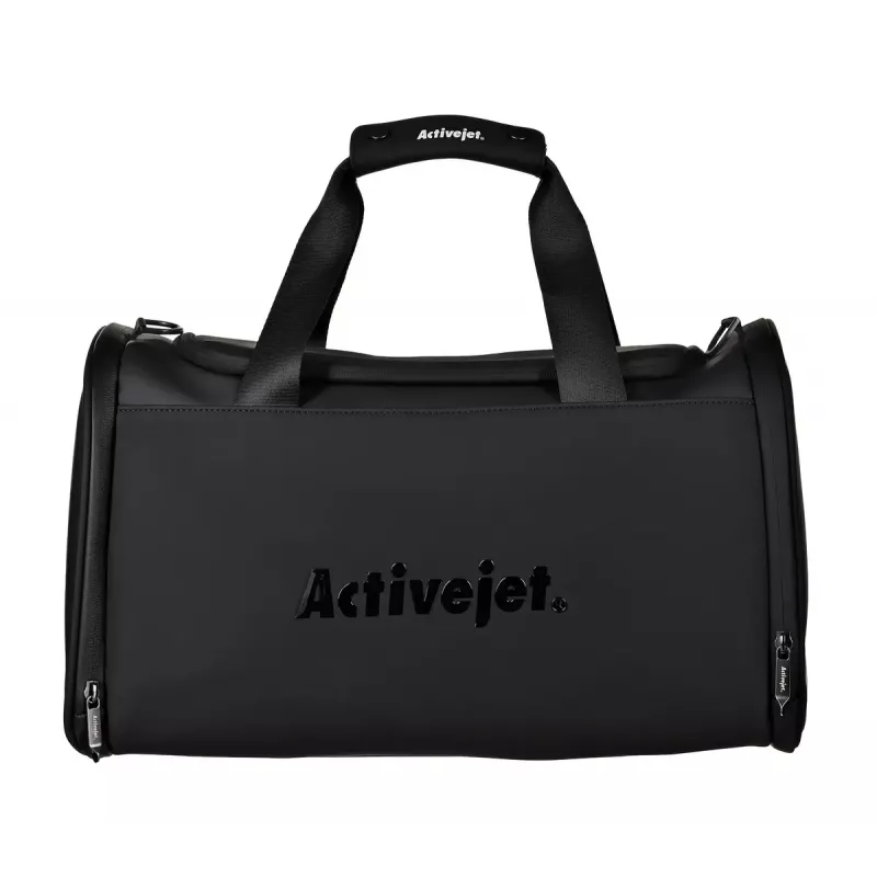 Aparato de masaje por compresión para drenaje linfático de piernas ActiveJet ACM-PLUS-A1 S – a batería 25 W, batería integrada, 330×840×60 mm, negro/naranja