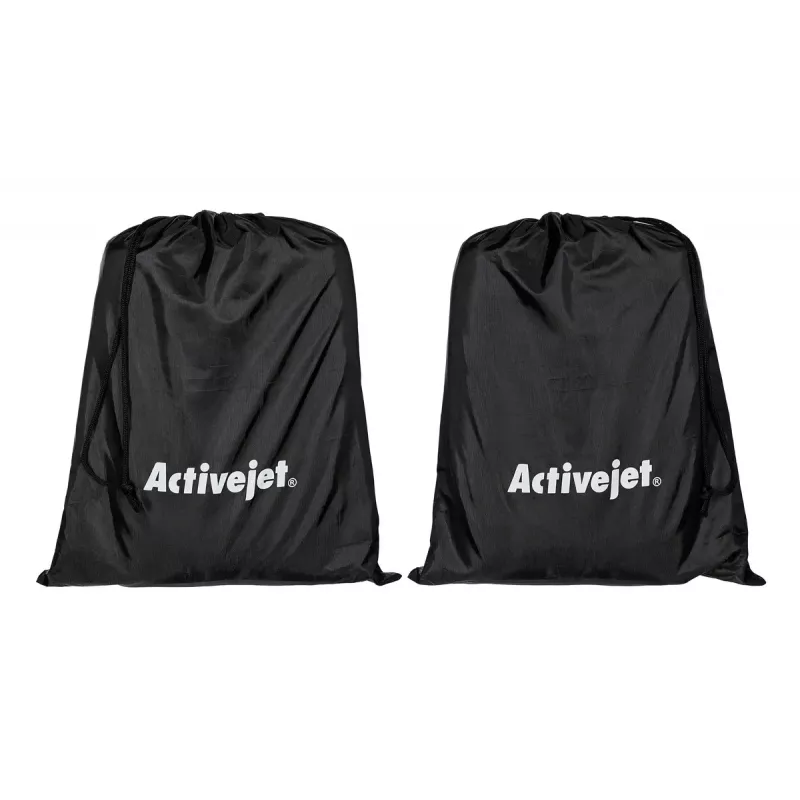 Aparato de masaje por compresión para drenaje linfático de piernas ActiveJet ACM-PLUS-A1 S – a batería 25 W, batería integrada, 330×840×60 mm, negro/naranja