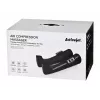 Aparato de masaje por compresión para drenaje linfático de piernas ActiveJet ACM-PLUS-A1 S – a batería 25 W, batería integrada, 330×840×60 mm, negro/naranja
