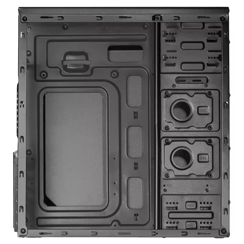 Caja para PC semitorre Akyga AK939BL, ATX / Micro-ATX / Mini-ITX, 2x USB 2.0, sin fuente de alimentación, negra