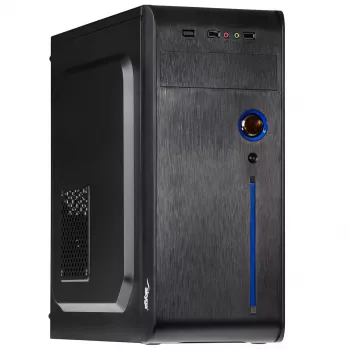 Caja para PC semitorre Akyga AK939BL, ATX / Micro-ATX / Mini-ITX, 2x USB 2.0, sin fuente de alimentación, negra