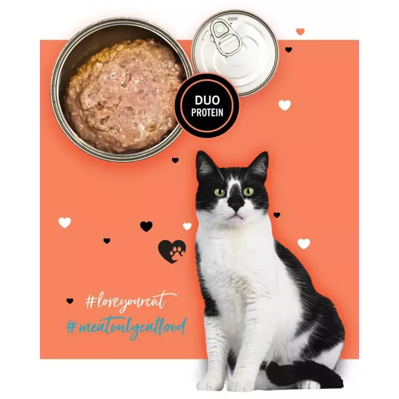 Comida húmeda para gatos 3coty pavo con pato 80 g bolsa — comida húmeda completa sin cereales para gatos adultos
