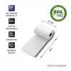 Rollos térmicos para caja QOLTEC 57 x 30 mm 55 g/m² sin BPA, núcleo 17 mm, 10 uds.