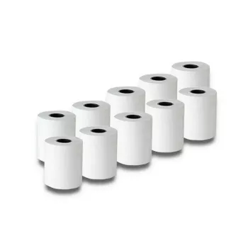 Rollos térmicos para caja QOLTEC 57 x 30 mm 55 g/m² sin BPA, núcleo 17 mm, 10 uds.