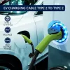 Cable de carga para vehículos eléctricos Qoltec 52474 Type 2 22 kW 5 m
