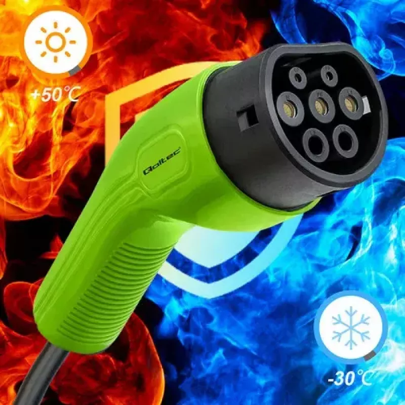 Cable de carga para vehículos eléctricos Qoltec 52474 Type 2 22 kW 5 m