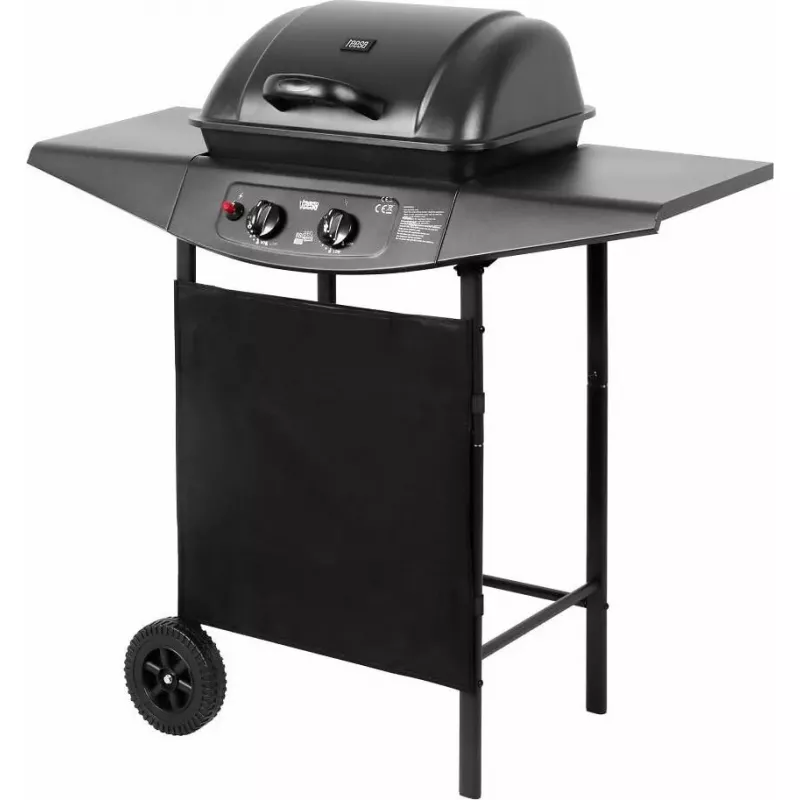 Parrilla de gas TEESA TSA0080 — 2 quemadores, parrilla portátil para exterior
