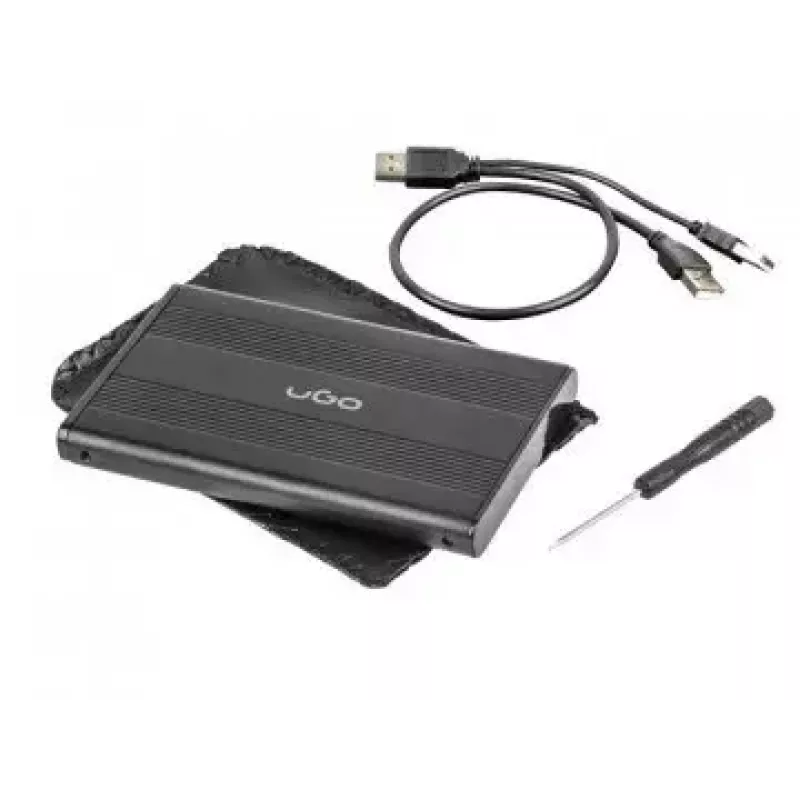 Carcasa para HDD/SSD uGo Marapi S120 negra 2,5 pulgadas
