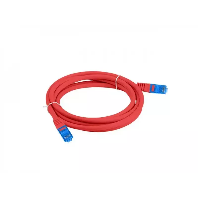 Cable de parcheo LANBERG RJ-45 Cat6a PCF6A-10CC-0100-R, 1 m, S/FTP, CCA, LSZH, rojo