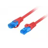 Cable de parcheo LANBERG RJ-45 Cat6a PCF6A-10CC-0100-R, 1 m, S/FTP, CCA, LSZH, rojo