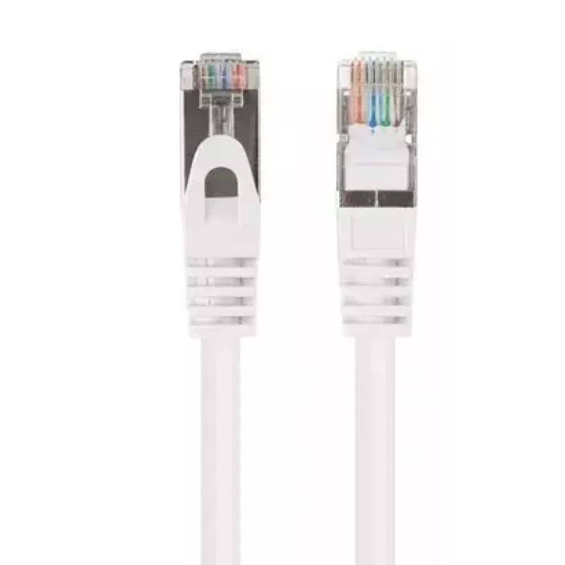 Cable de parcheo Ethernet LANBERG PCF6-20CC-0100-W Cat6 U/UTP 1 m, conductor CCA, 250 MHz, blanco