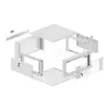 Armario de red de pared 19 pulgadas 4U LANBERG WAFA-5604-10S, 600 mm de profundidad, gris, puerta de cristal (plegado)