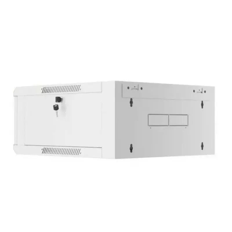 Armario de red de pared 19 pulgadas 4U LANBERG WAFA-5604-10S, 600 mm de profundidad, gris, puerta de cristal (plegado)