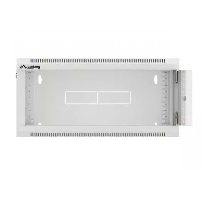 Armario de red de pared 19 pulgadas 4U LANBERG WAFA-5604-10S, 600 mm de profundidad, gris, puerta de cristal (plegado)