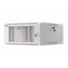 Armario de red de pared 19 pulgadas 4U LANBERG WAFA-5604-10S, 600 mm de profundidad, gris, puerta de cristal (plegado)