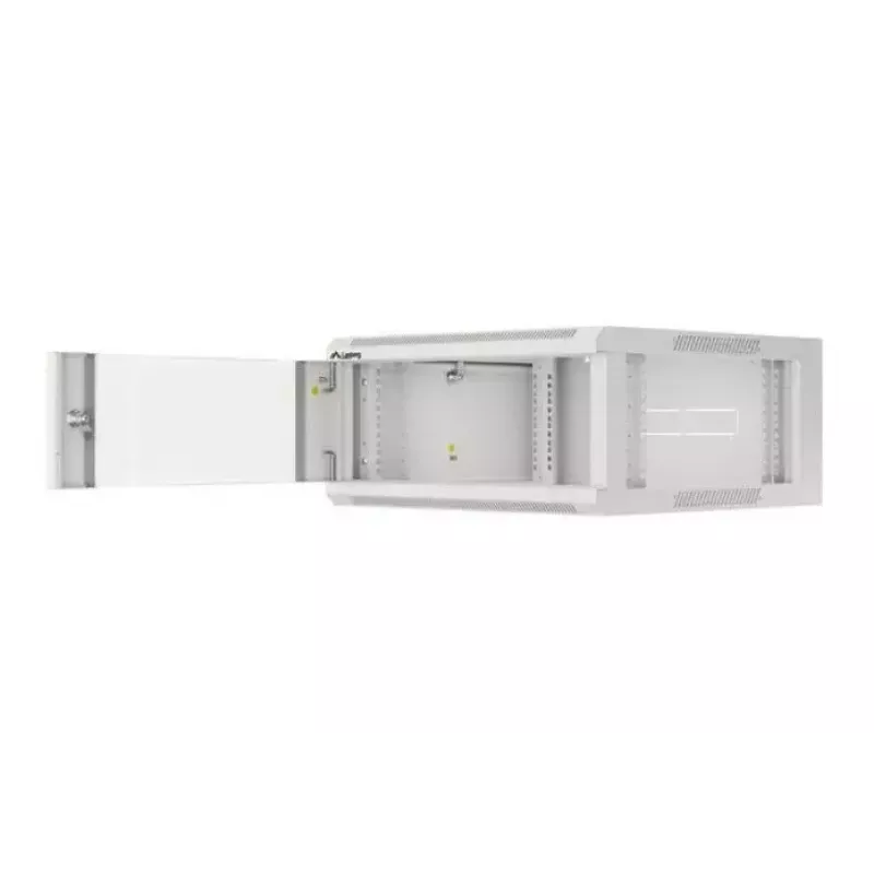 Armario de red de pared 19 pulgadas 4U LANBERG WAFA-5604-10S, 600 mm de profundidad, gris, puerta de cristal (plegado)