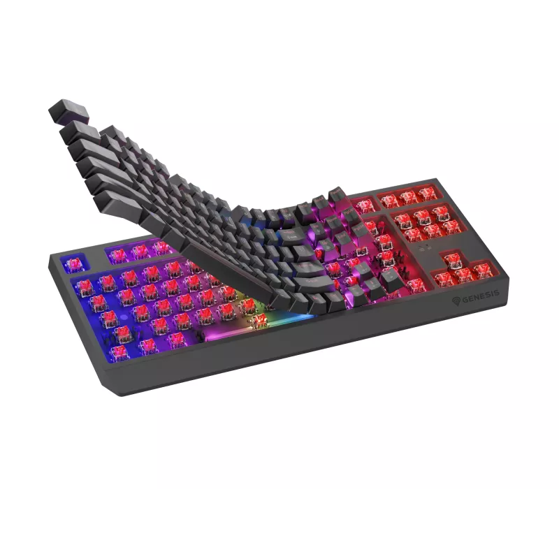 Teclado gaming GENESIS Thor 230 TKL USB + RF Wireless + Bluetooth QWERTZ negro