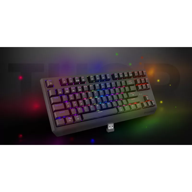 Teclado gaming GENESIS Thor 230 TKL USB + RF Wireless + Bluetooth QWERTZ negro
