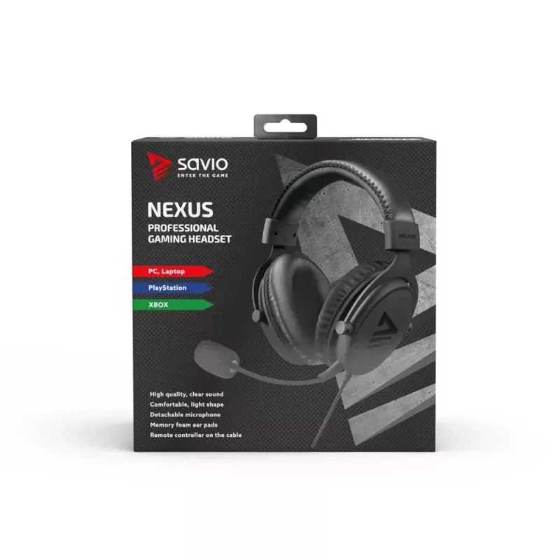 Auriculares Savio NEXUS auriculares gaming con cable negros