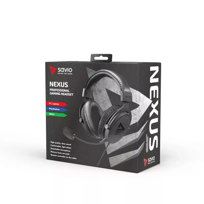 Auriculares Savio NEXUS auriculares gaming con cable negros