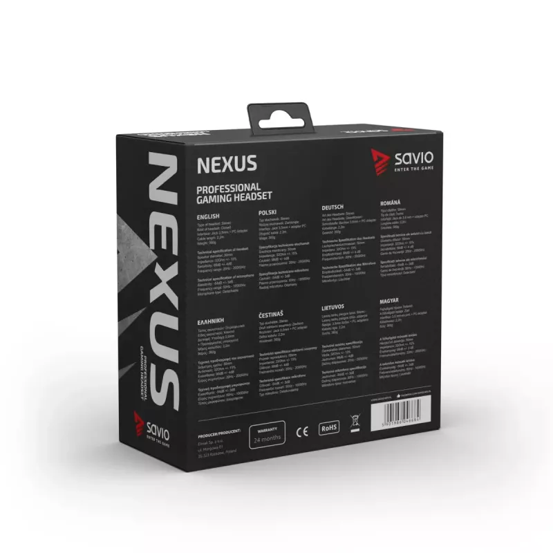 Auriculares Savio NEXUS auriculares gaming con cable negros