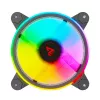 SAVIO FAN-01 Pack de 4 ventiladores ARGB de 120mm con controlador y mando a distancia, negro